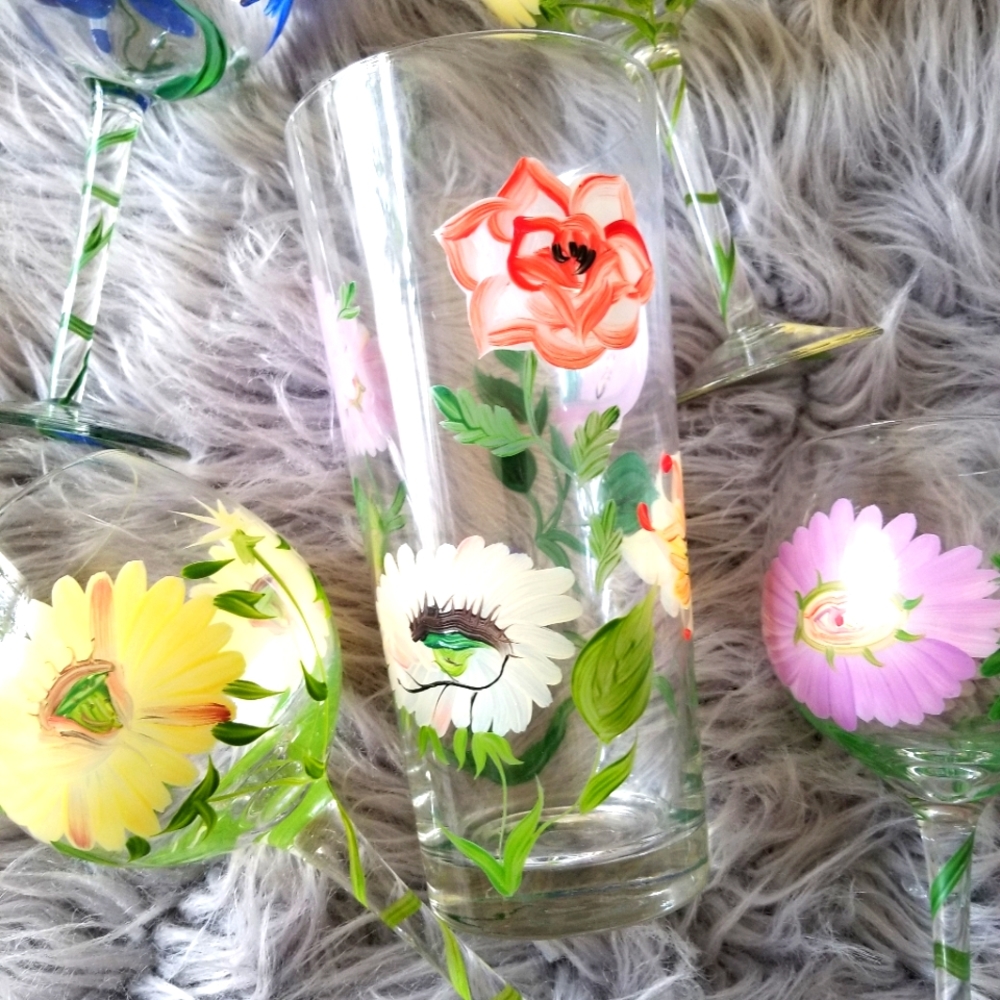 Floral wine set